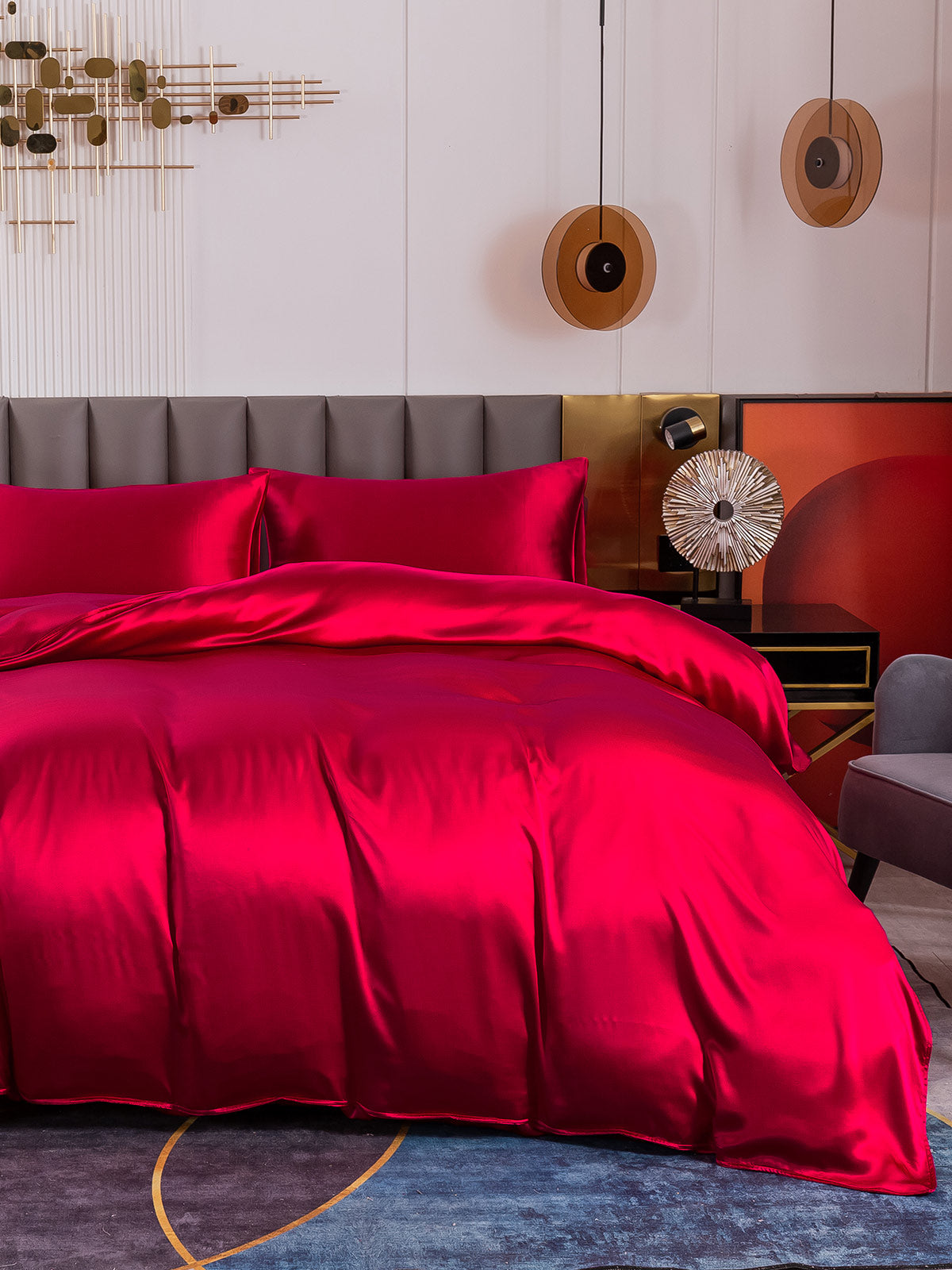[Vino] SilkSilky-ES 19Momme Seda Pura Bedding Set 006
