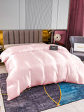 SilkSilky ES 22Momme Seda Pura Duvet Cover Rosa 003