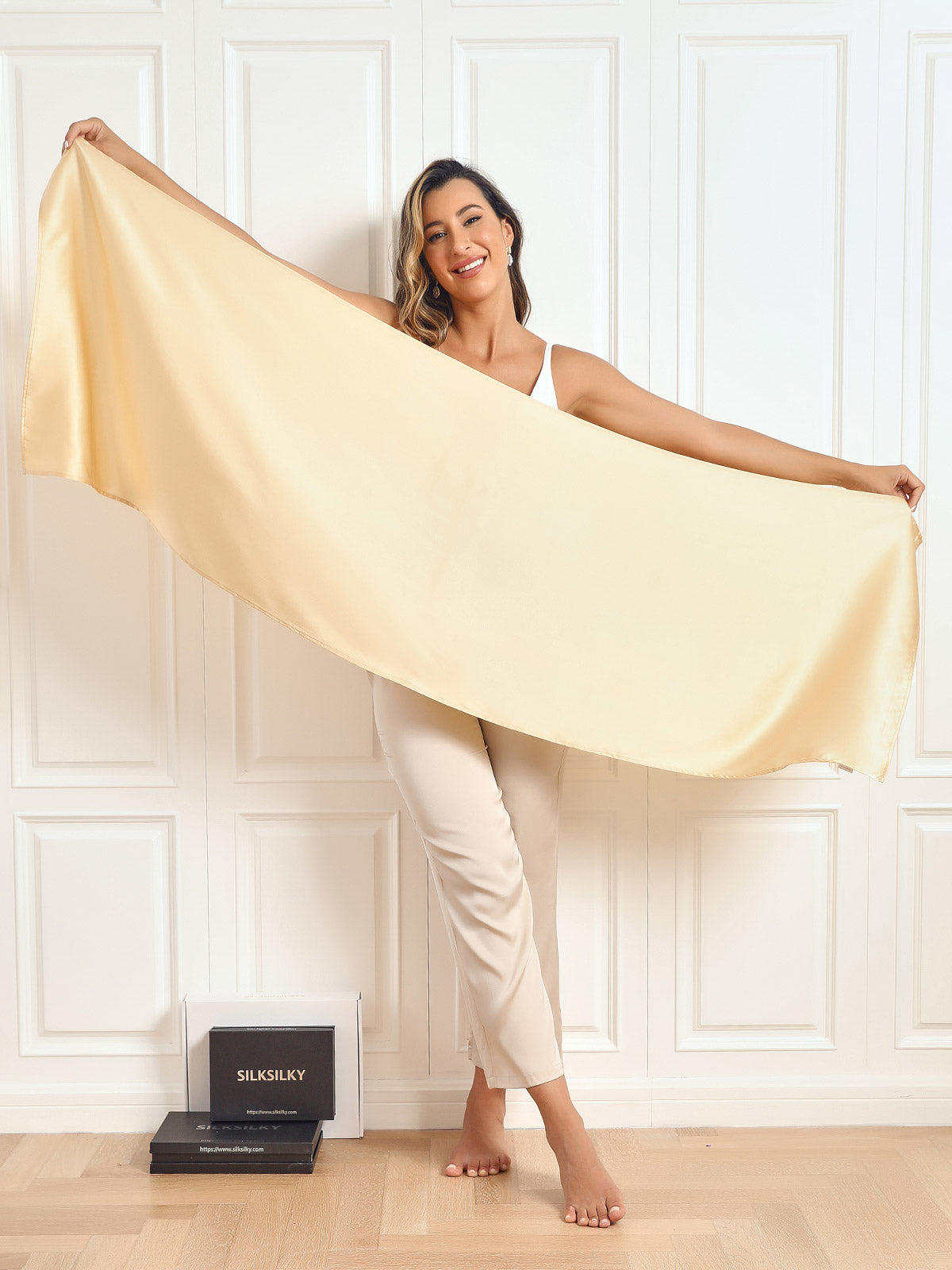 [Champán] SilkSilky-ES Seda Pura Scarf 002