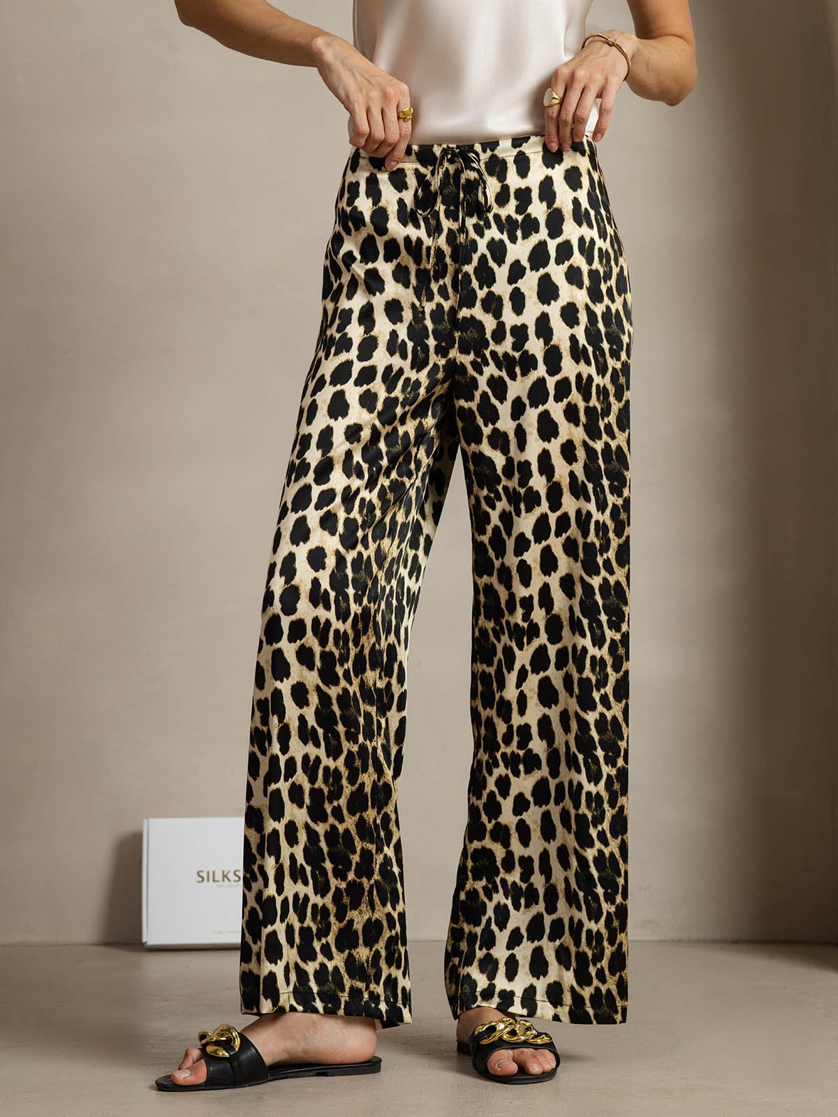 [Leopardo] SilkSilky-ES 19Momme Seda Womens Pants 001