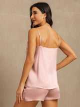 [Piel De Melocotón] SilkSilky-ES 19Momme Seda Sin mangas Camisole Set 002