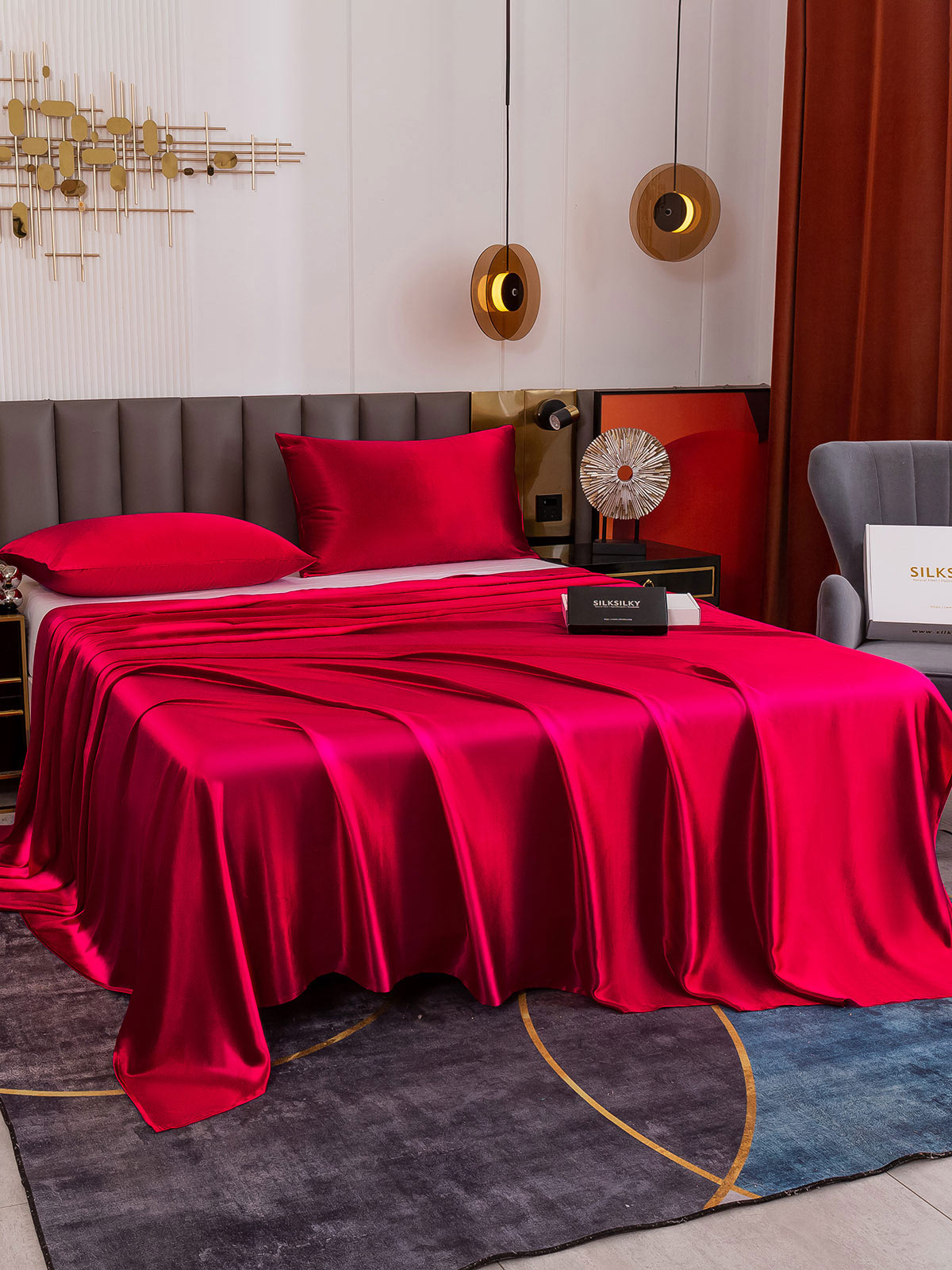 [Vino] SilkSilky-ES 19Momme Seda Pura Bedding Set 002