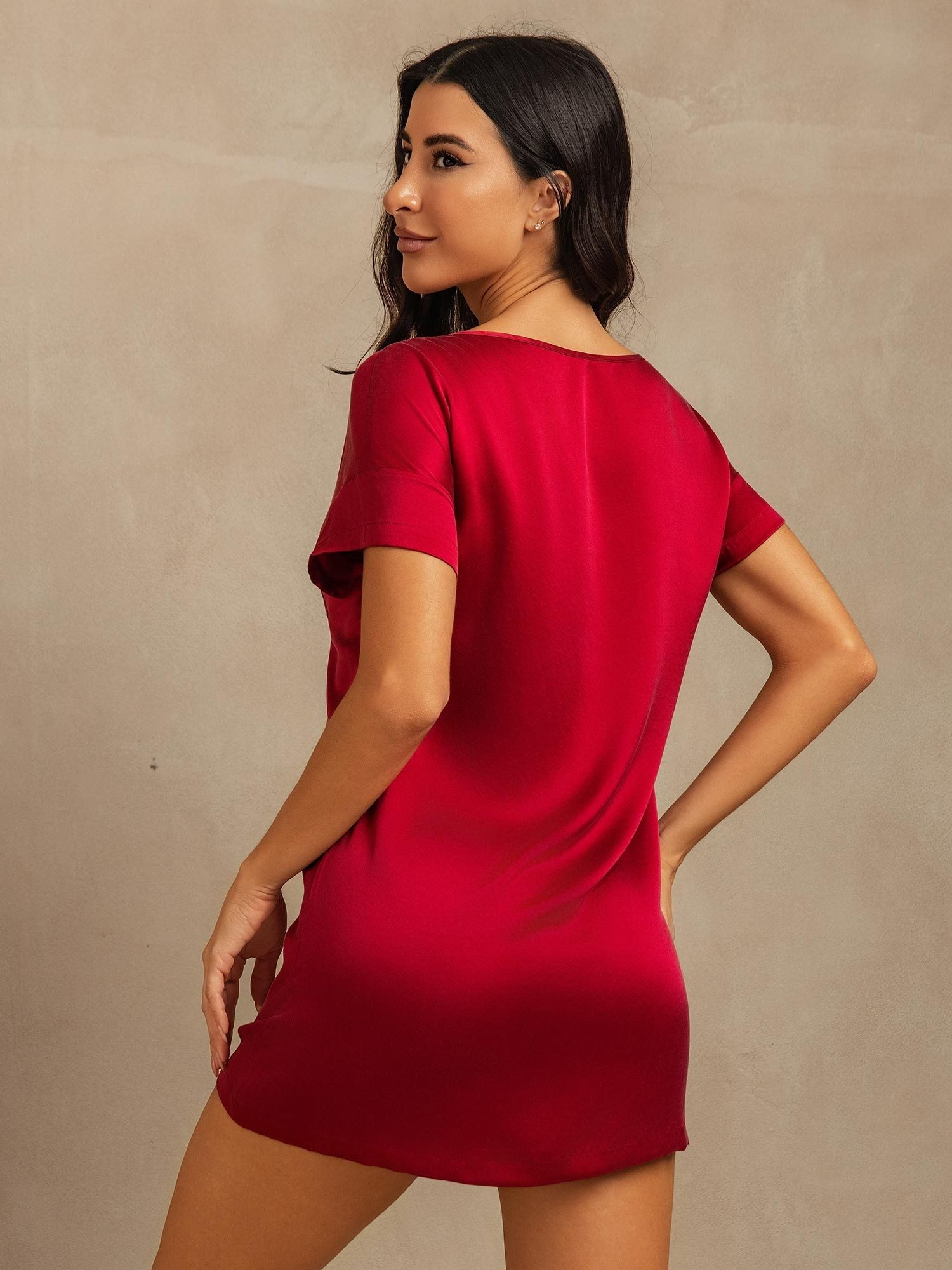 [Vino] SilkSilky-ES 19Momme Seda Nightgown 002