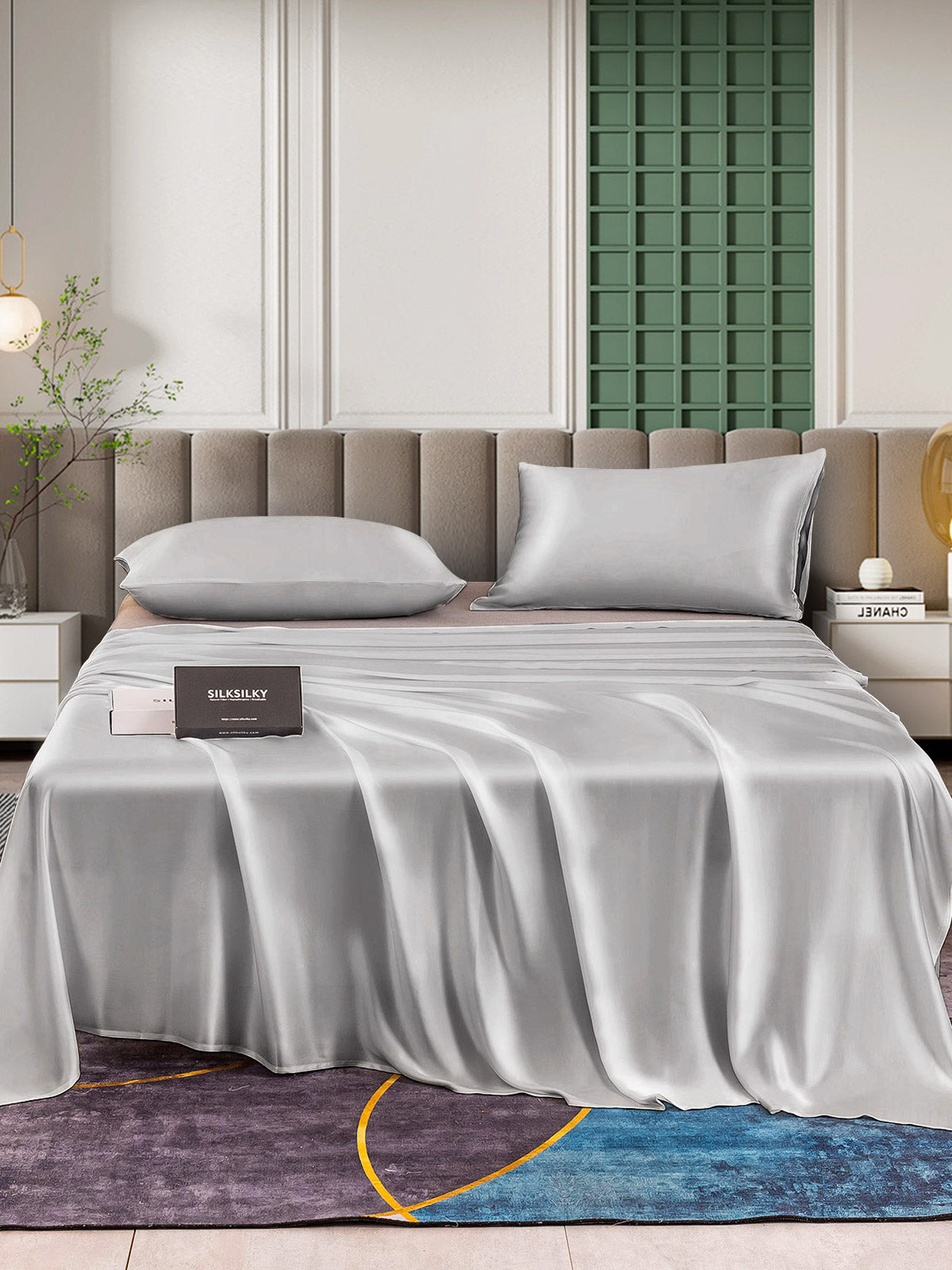[Plata] SilkSilky-ES 25Momme Seda Pura Bedding Set 002
