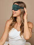 SilkSilky-ES 19Momme Seda Pura Eye Mask VerdeOscuro 004