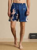 [Azul Oscuro] SilkSilky-ES 19Momme Mens Sleep Bottoms 003