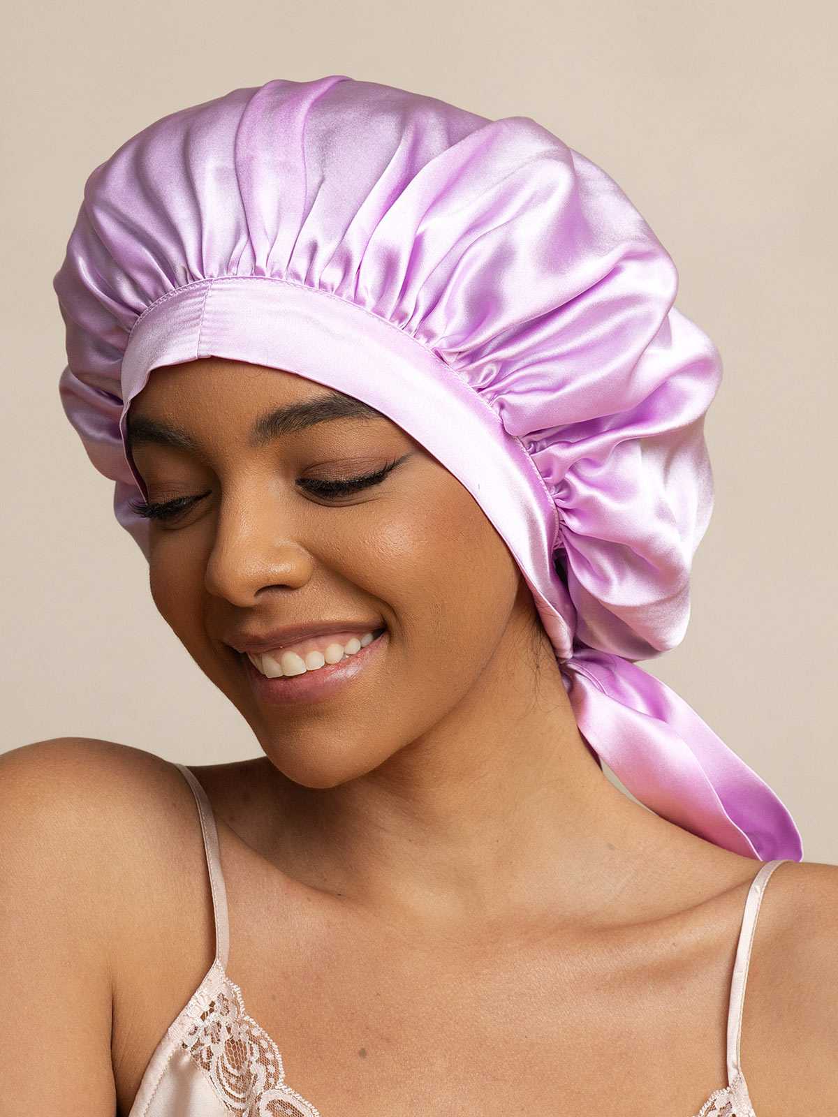 [Lavanda] SilkSilky-ES Seda Pura Sleep Cap 002