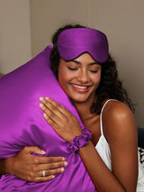 [Púrpura] SilkSilky-ES 19Momme Seda Pura Pillowcase Set 003