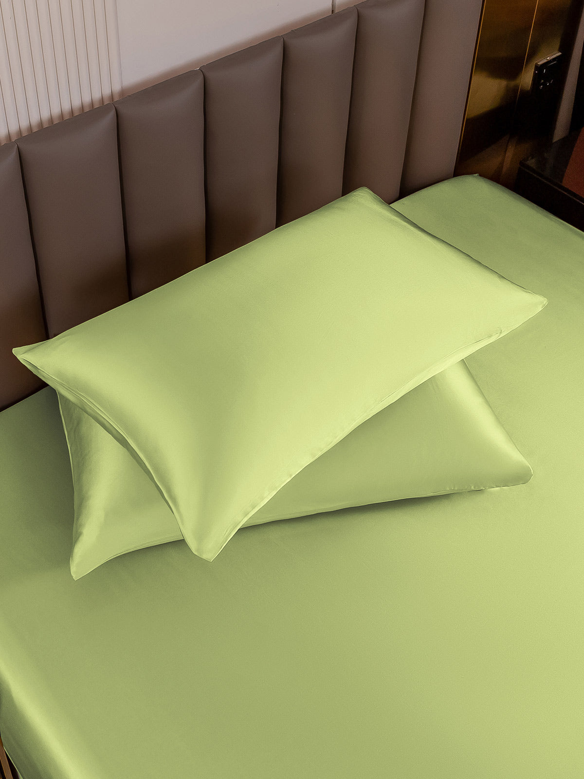 SilkSilky-ES 19Momme Seda Pura Pillowcase MentaVerde 004