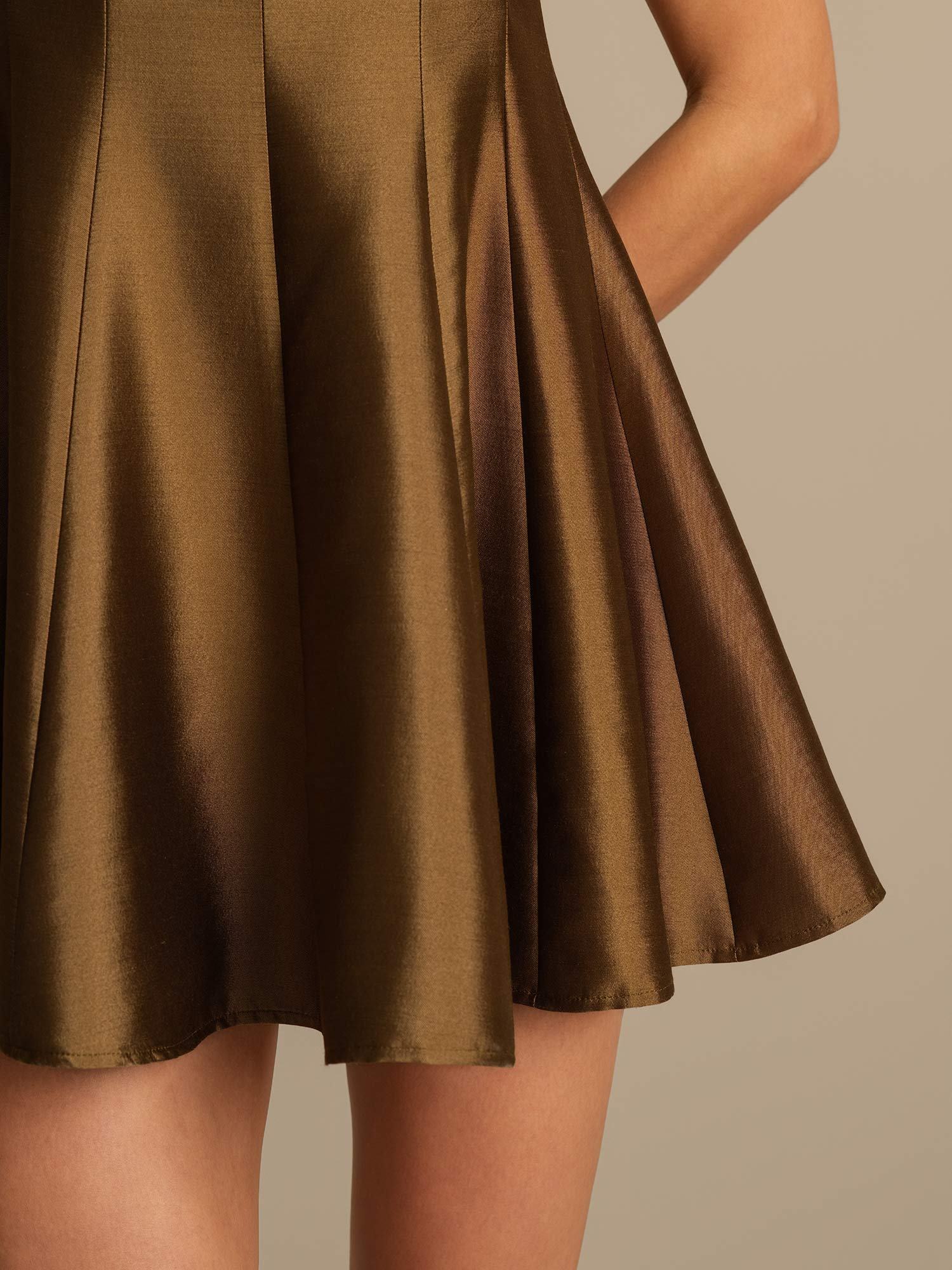 [Bronce] SilkSilky-ES 32Momme Silk-Wool Blend Dress 004,