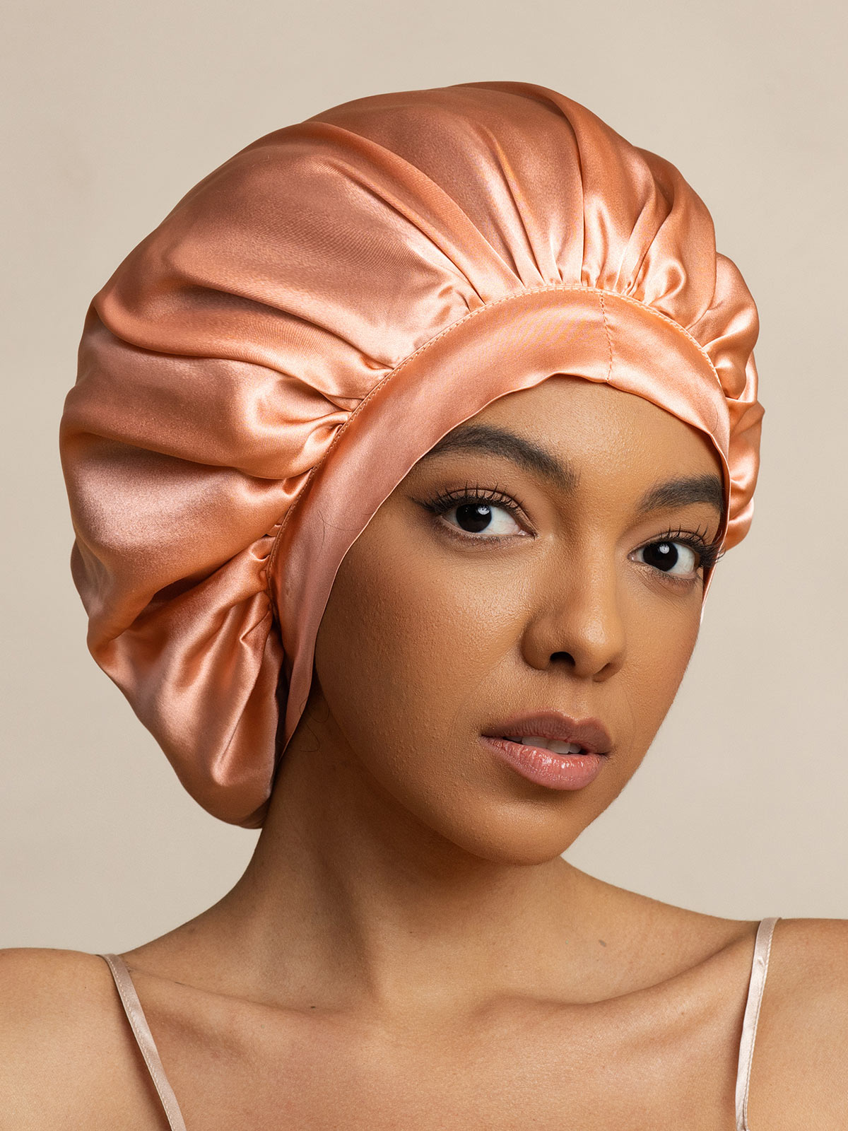 [Rosa Coral] SilkSilky-ES Seda Pura Sleep Cap 002