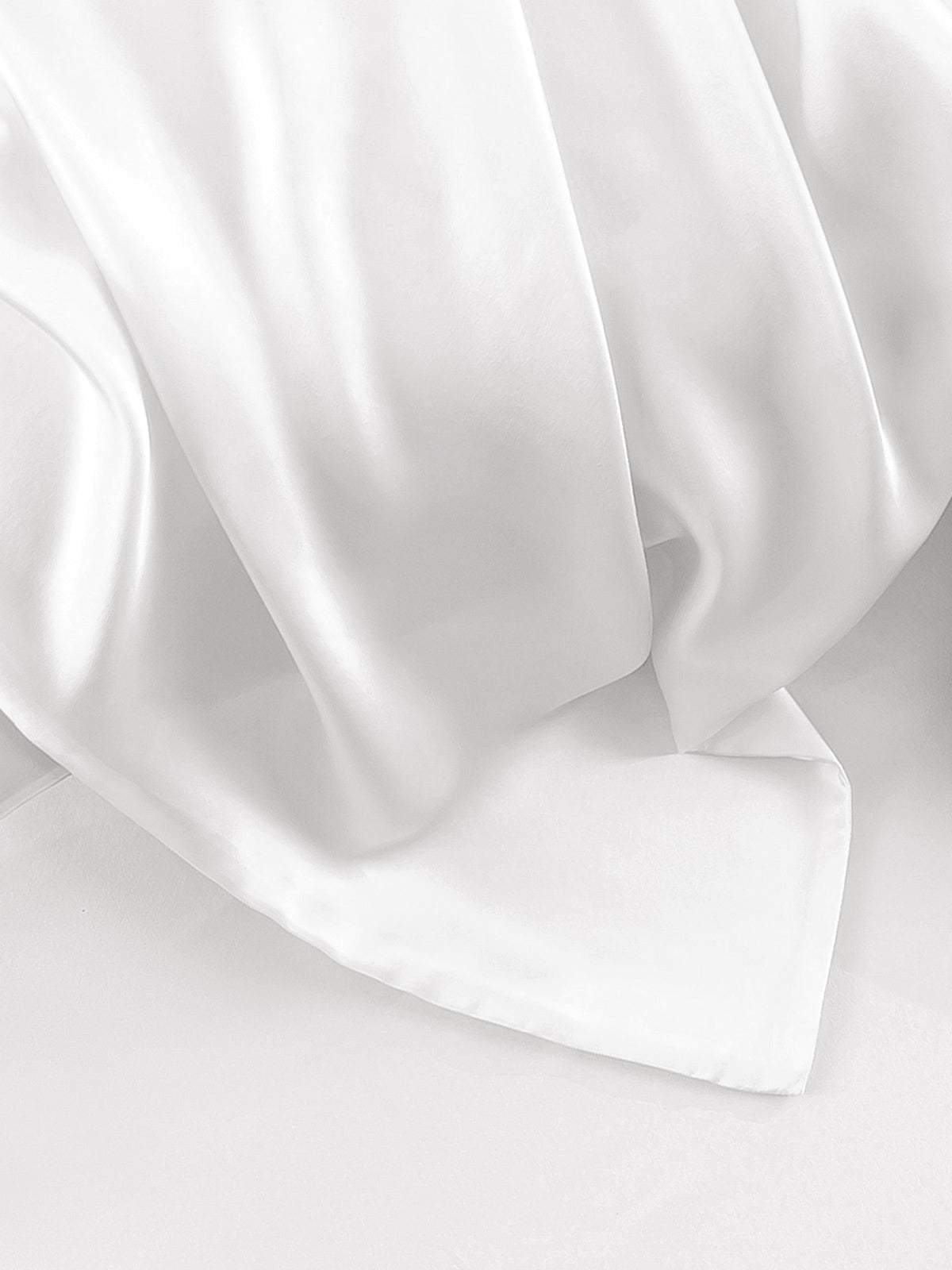 SilkSilky-ES 19Momme Seda Pura Pillowcase Blanco 008