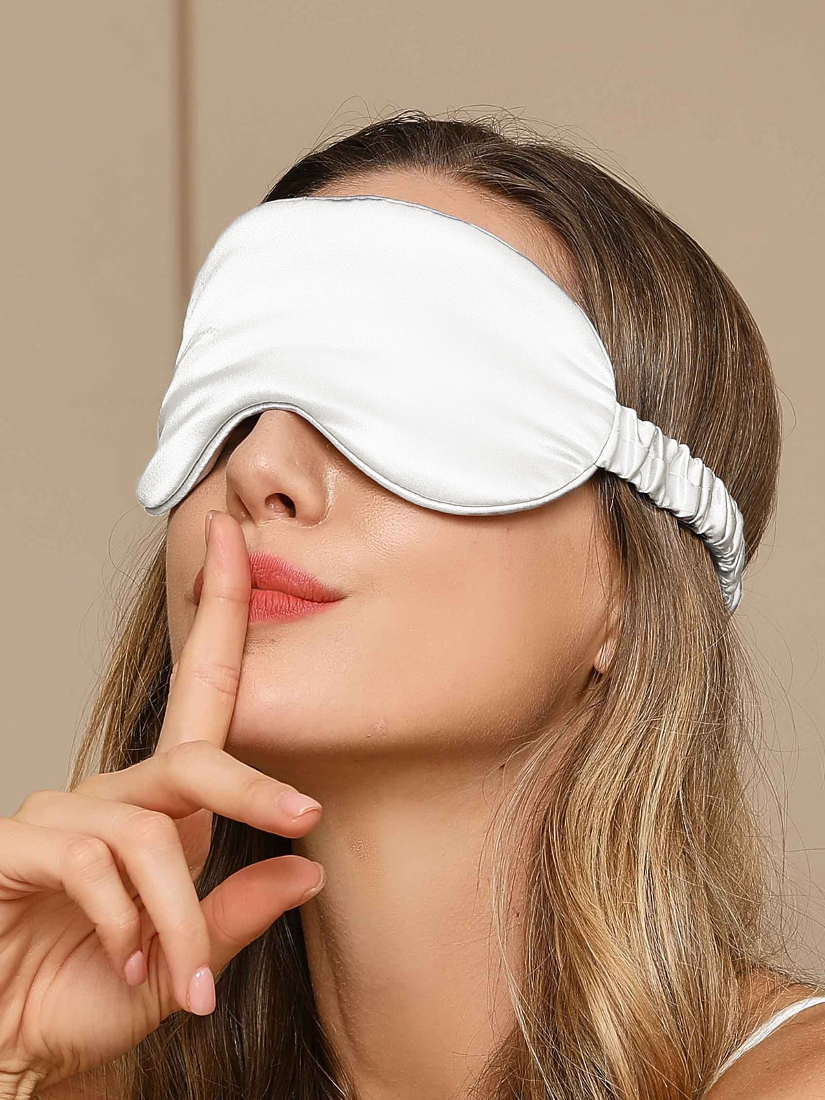 SilkSilky-ES 19Momme Seda Pura Eye Mask Blanco 001