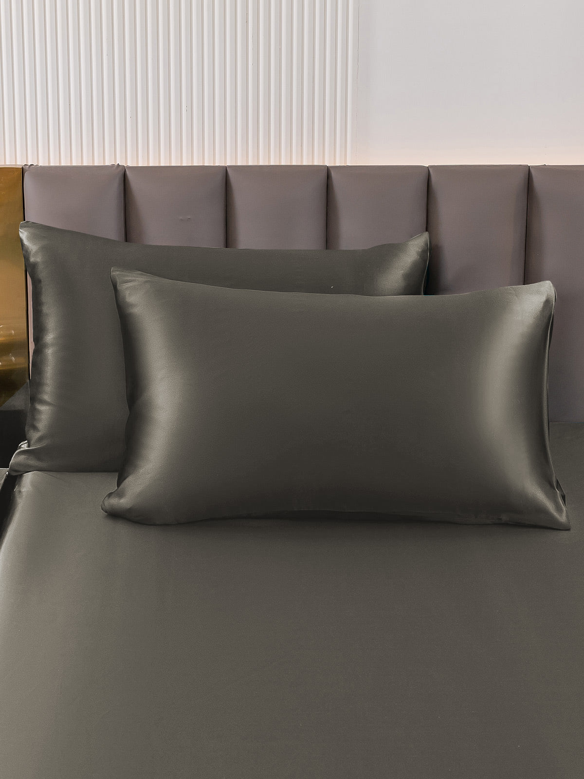 [Gris Oscuro] SilkSilky-ES 22Momme Seda Pura Pillowcase 001