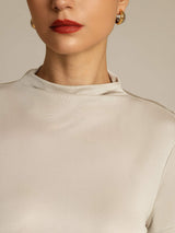 [Gris] SilkSilky-ES Short Sleeve Camisetas de Mujer 004