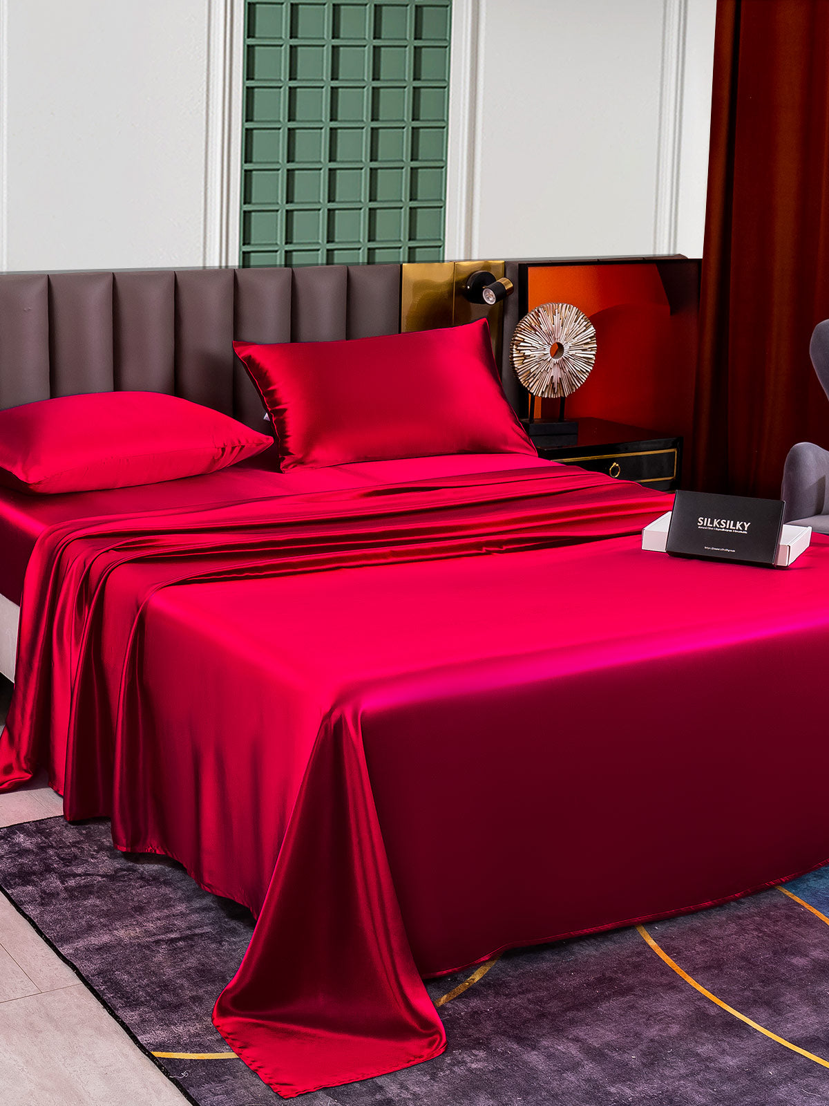 [Vino] SilkSilky-ES 25Momme Seda Pura Bedding Set 007