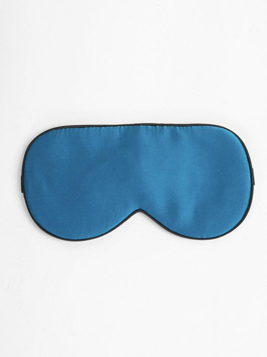 SilkSilky ES 19Momme Seda Pura Eye Mask AzulReal 006