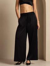 [Negro] SilkSilky-ES 19Momme Womens Pants 003