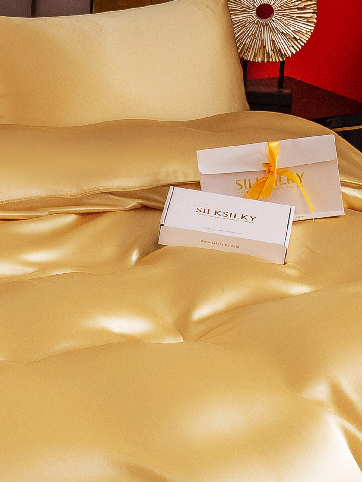 [Champán] SilkSilky-ES 25Momme Seda Pura Bedding Set 005