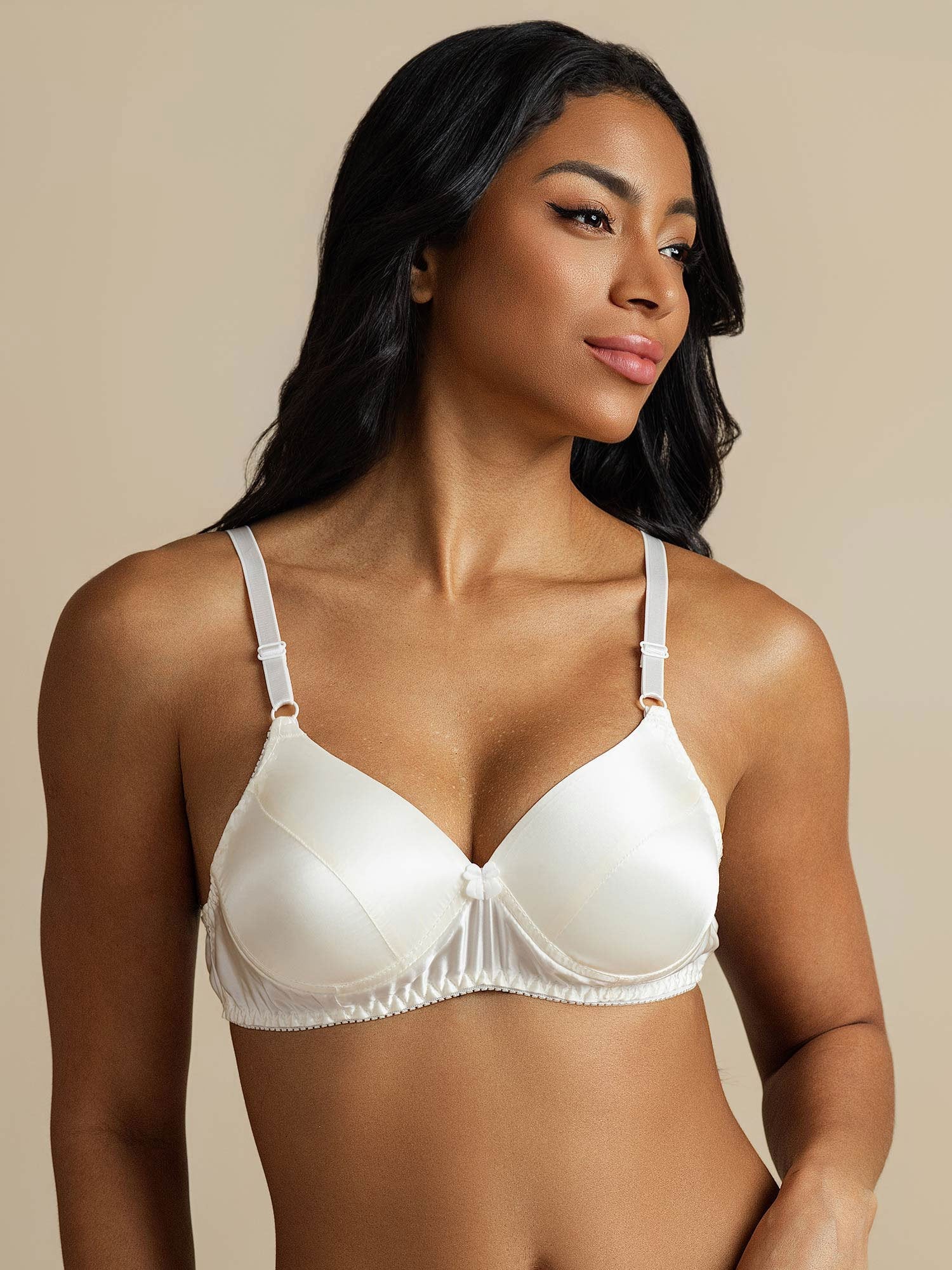 [Blanco] SilkSilky-ES Seda Pura Bra 008,