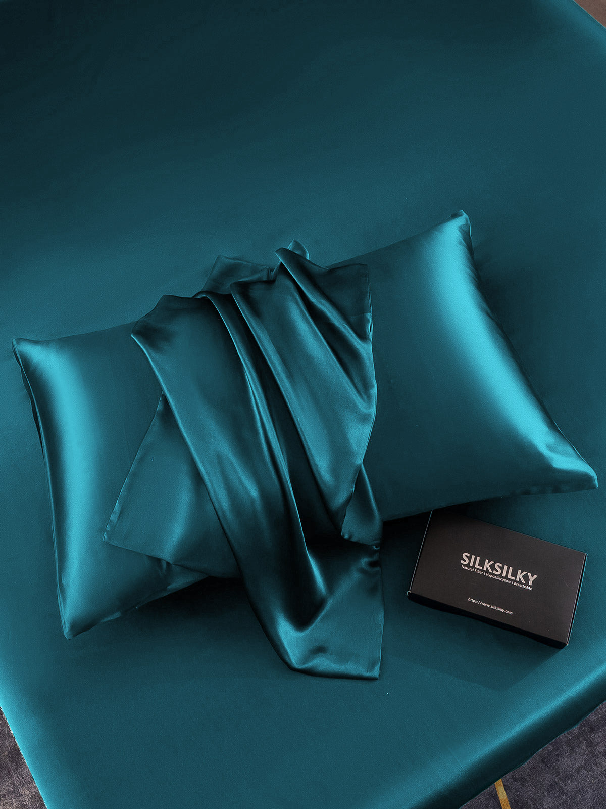 [Azul Real] SilkSilky-ES 22Momme Seda Pura Pillowcase 004