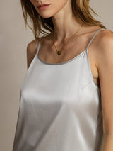 [Plata] SilkSilky-ES Spaghetti Strap Top de tirantes 005