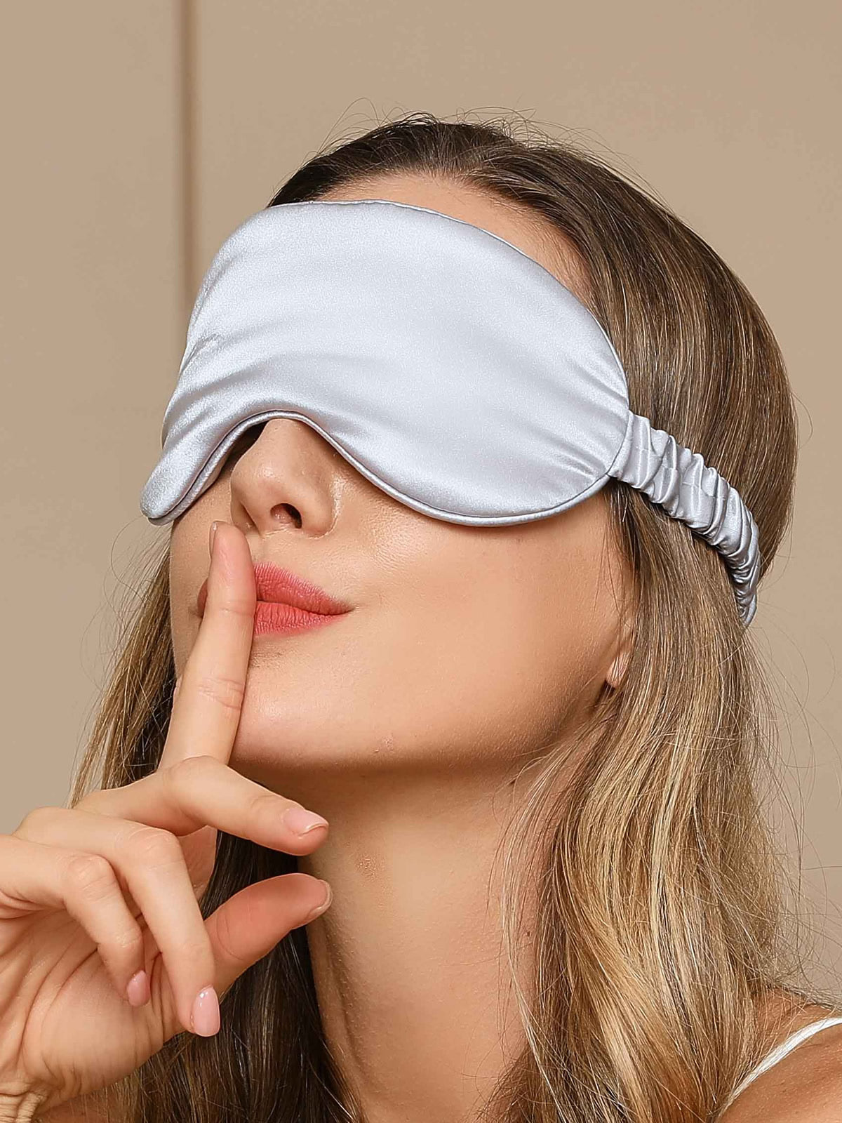 SilkSilky-ES 19Momme Seda Pura Eye Mask Plata 001