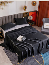 [Negro] SilkSilky-ES 19Momme Juego de ropa de cama 001