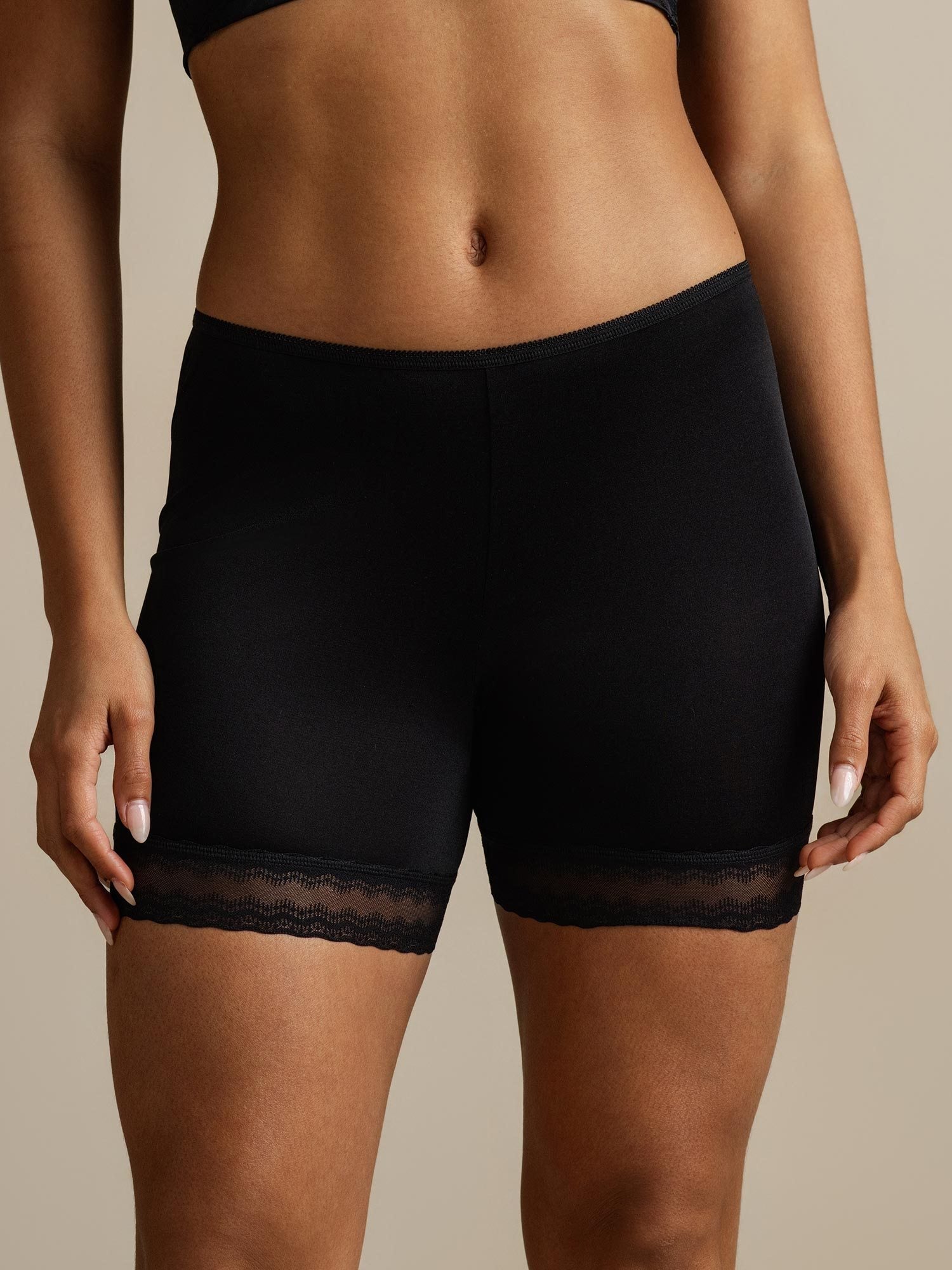 [Negro] SilkSilky-ES Seda Pura Panty 007,