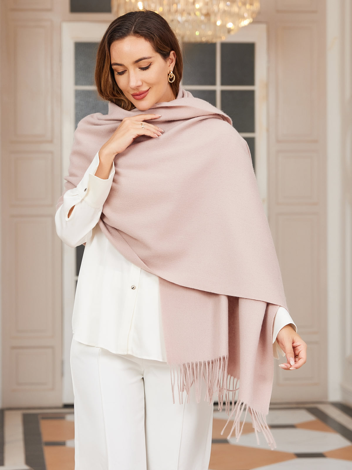 [Beige Claro] SilkSilky-ES Lana Scarf 004