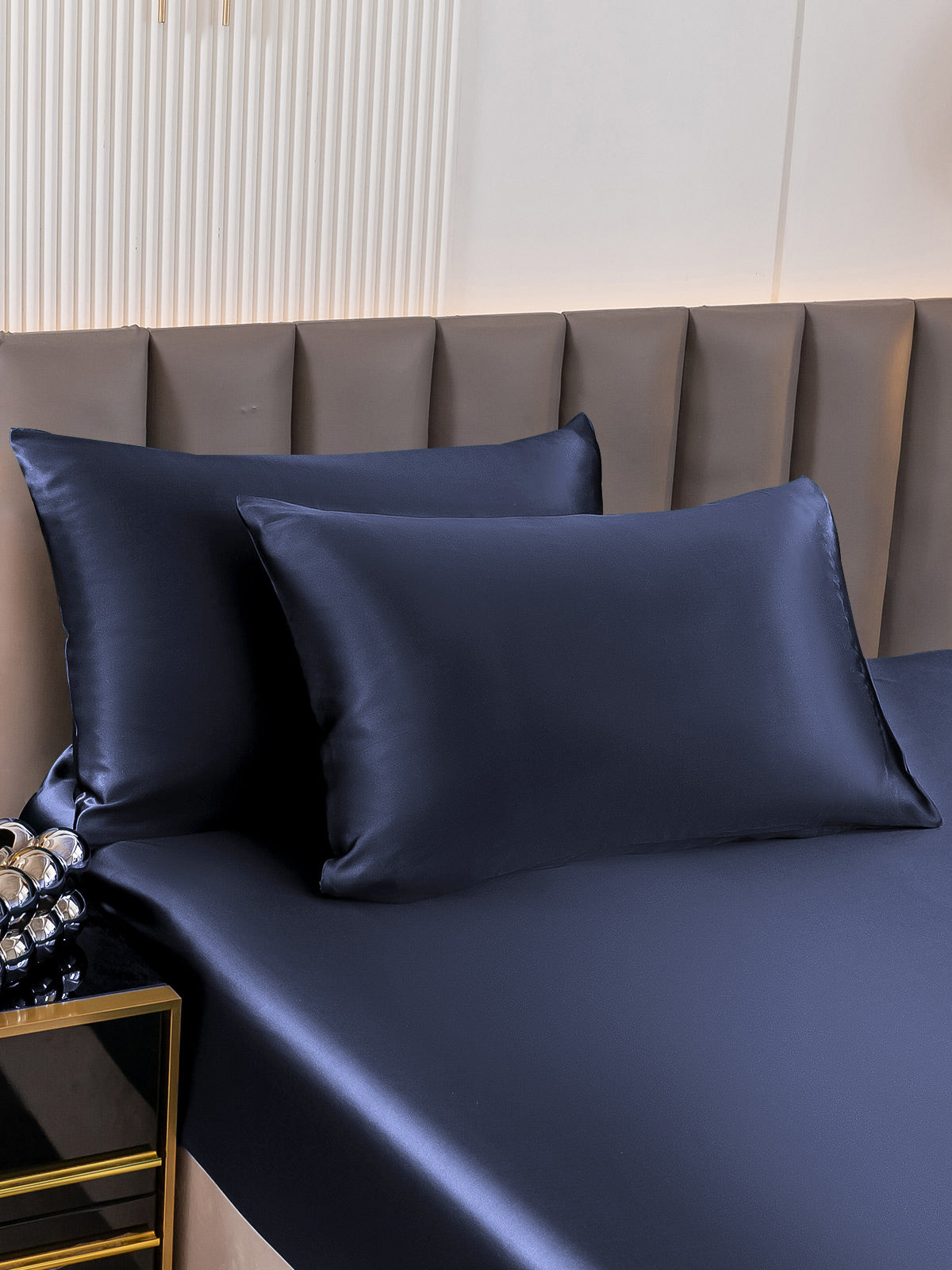 [Azul Oscuro] SilkSilky-ES 19Momme Seda Pura Pillowcase 001