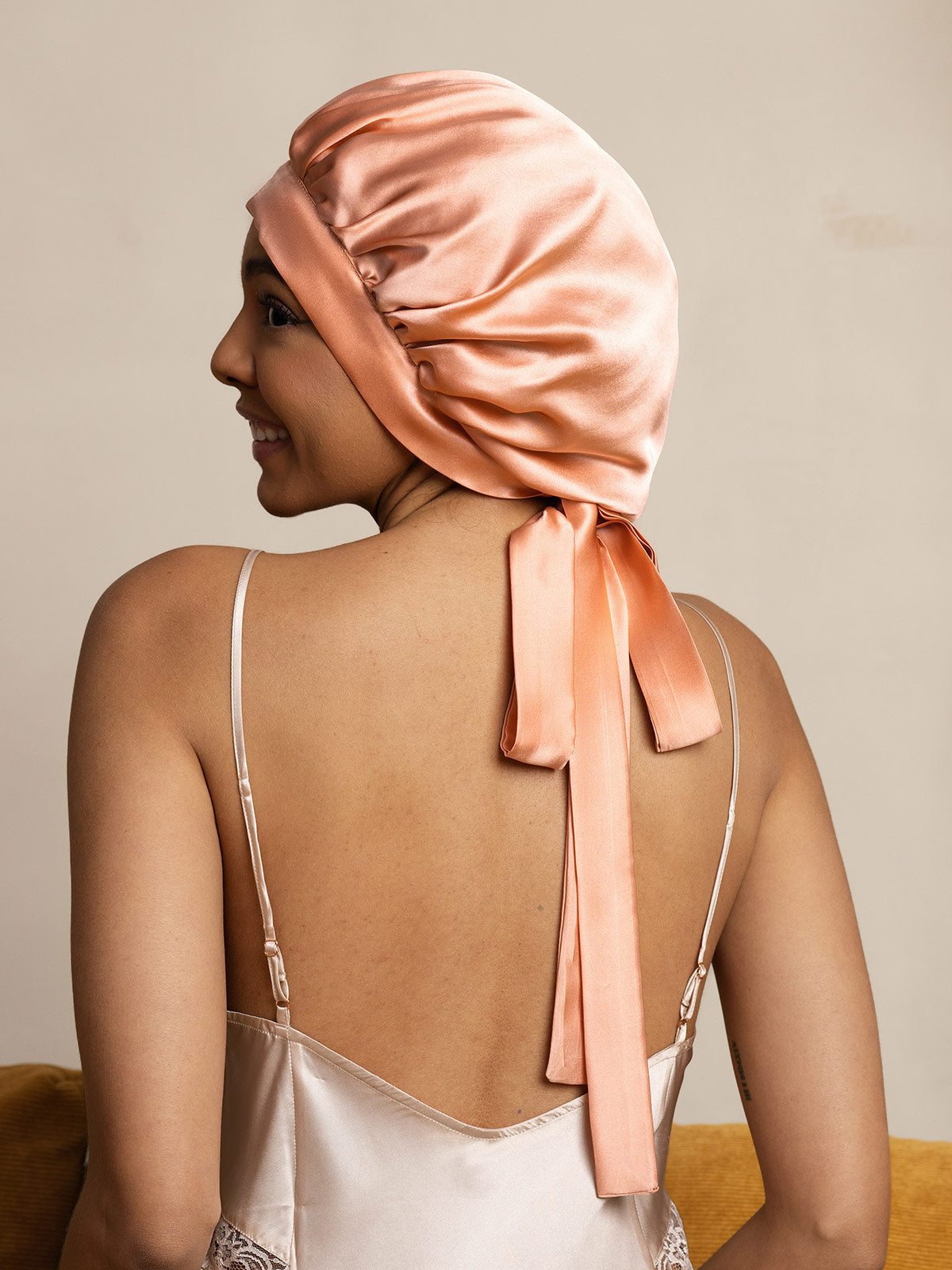 [Rosa Coral] SilkSilky-ES Seda Pura Sleep Cap 005