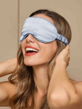 SilkSilky-ES 19Momme Seda Pura Eye Mask AzulClaro 001