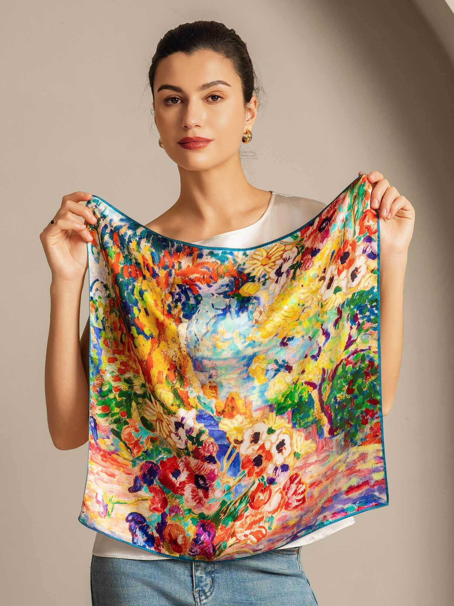 [P096] SilkSilky-ES Seda Pura Scarf 003