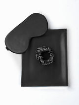 [Negro] SilkSilky-ES 19Momme Seda Pura Pillowcase Set 001