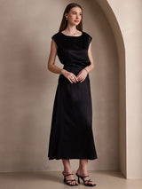 [Negro] SilkSilky-ES 19Momme Falda 004
