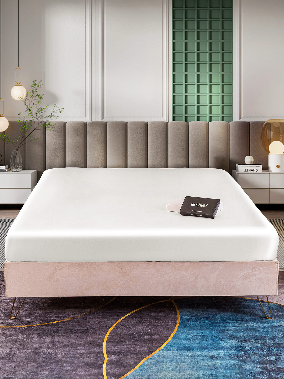 [Blanco] SilkSilky-ES 25Momme Seda Pura Sheet 002