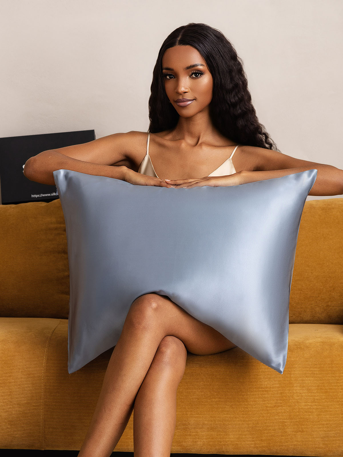 [Azul Grisáceo] SilkSilky-ES 19Momme Seda Pura Pillowcase 003