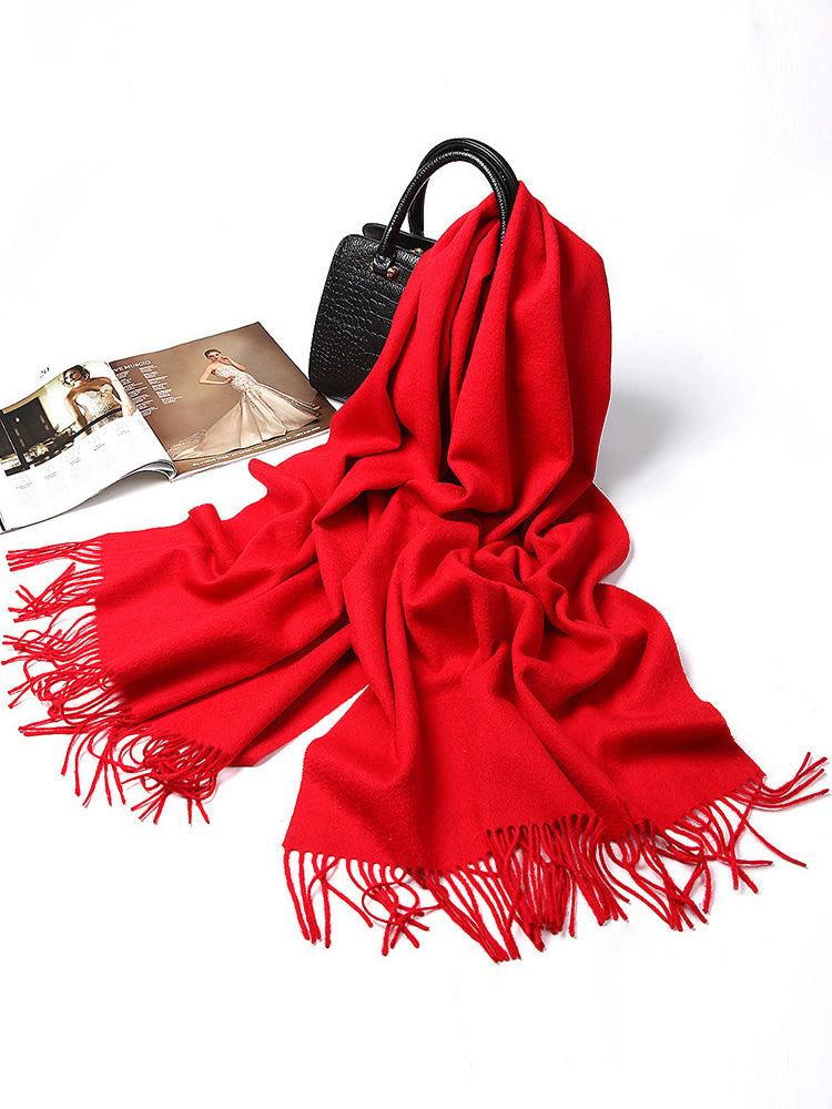 [Rojo] SilkSilky-ES Lana Scarf 005