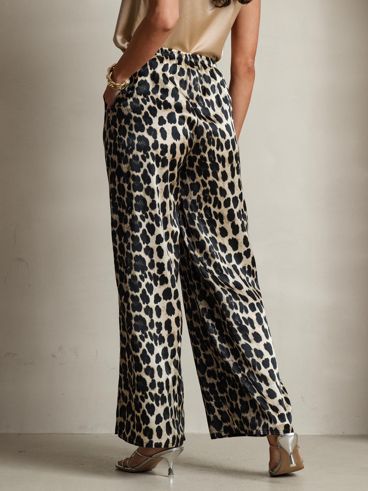 [Leopardo] SilkSilky-ES Seda Pura Womens Pants 002