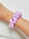 SilkSilky ES 19Momme Seda Pura Scrunchie Lavanda 001