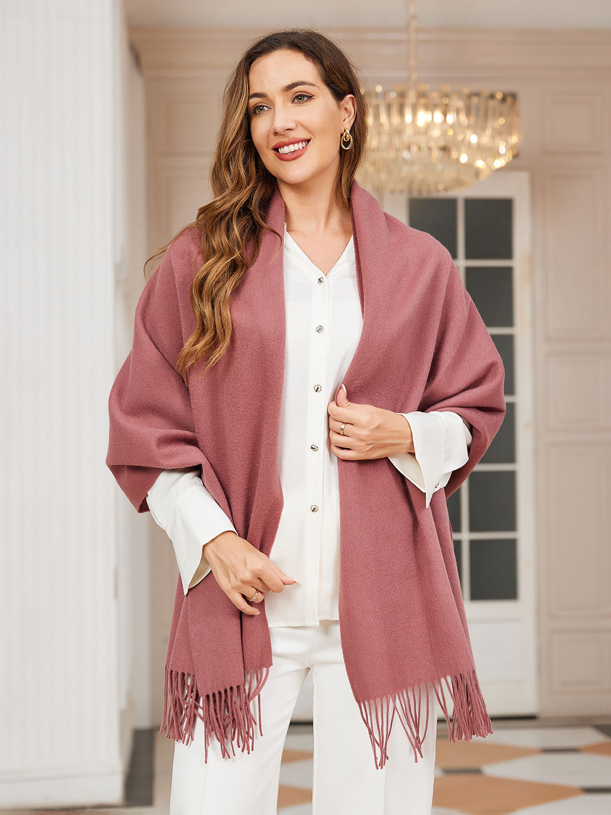 [Malva Pálido] SilkSilky-ES Lana Scarf 003