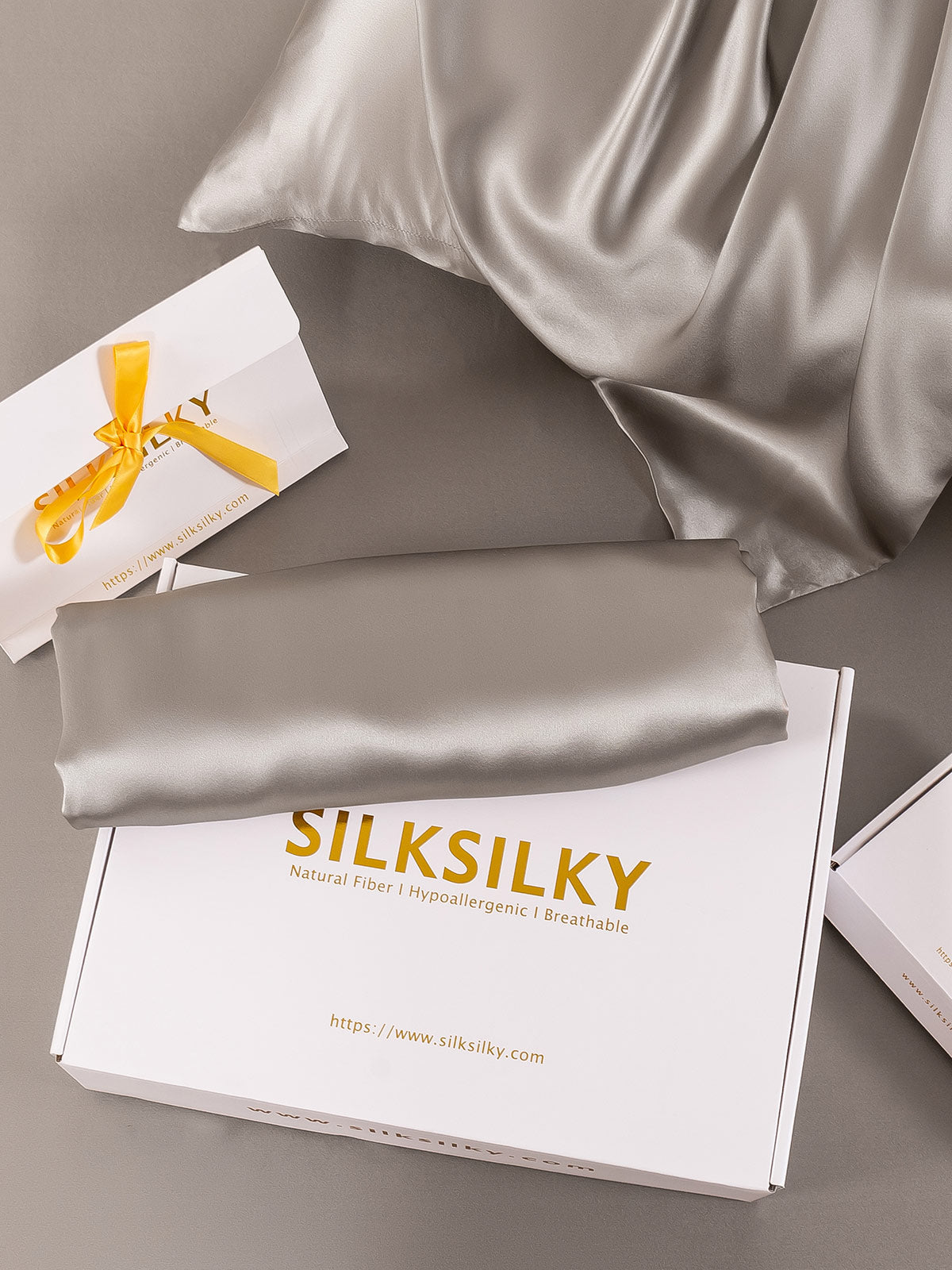 [Gris] SilkSilky-ES 19Momme Seda Pura Pillowcase 008