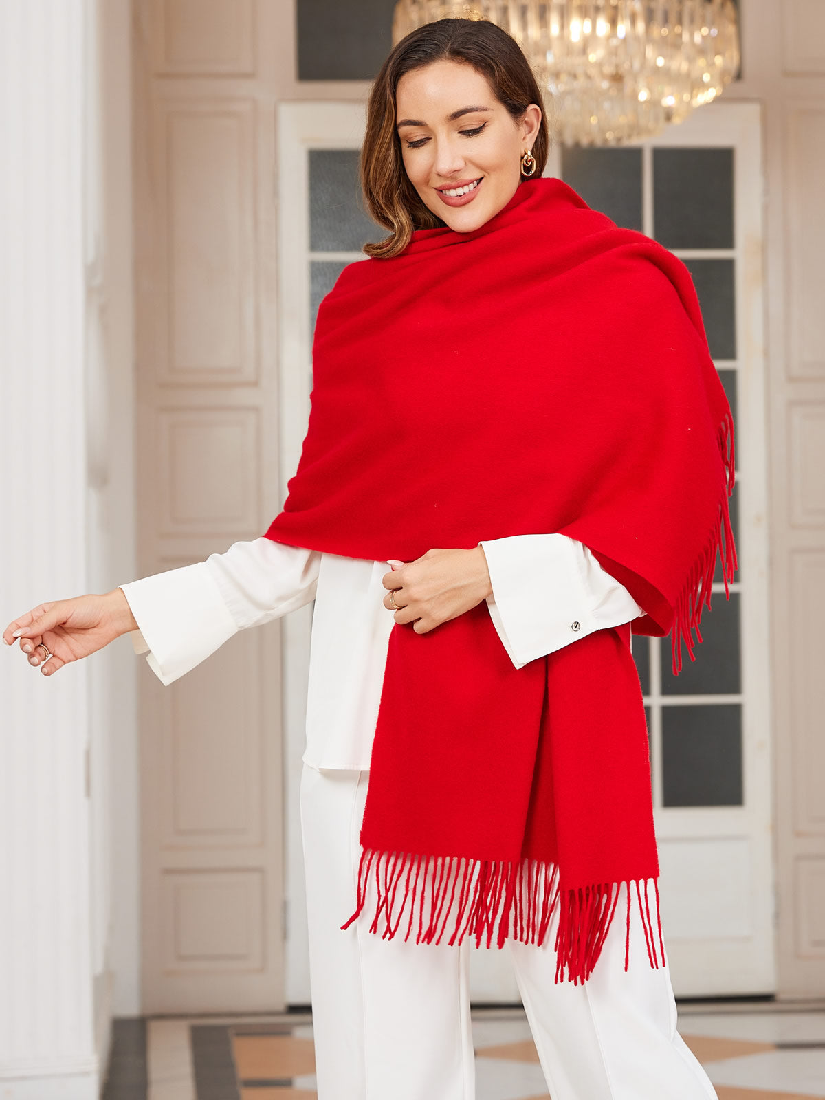 [Rojo] SilkSilky-ES Lana Scarf 002