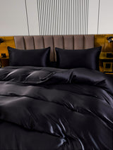 [Negro] SilkSilky-ES 22Momme Juego de ropa de cama 004