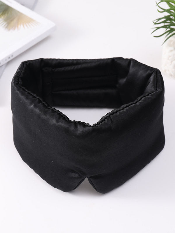 [Negro] SilkSilky-ES 19Momme Seda Pura Eye Mask 004