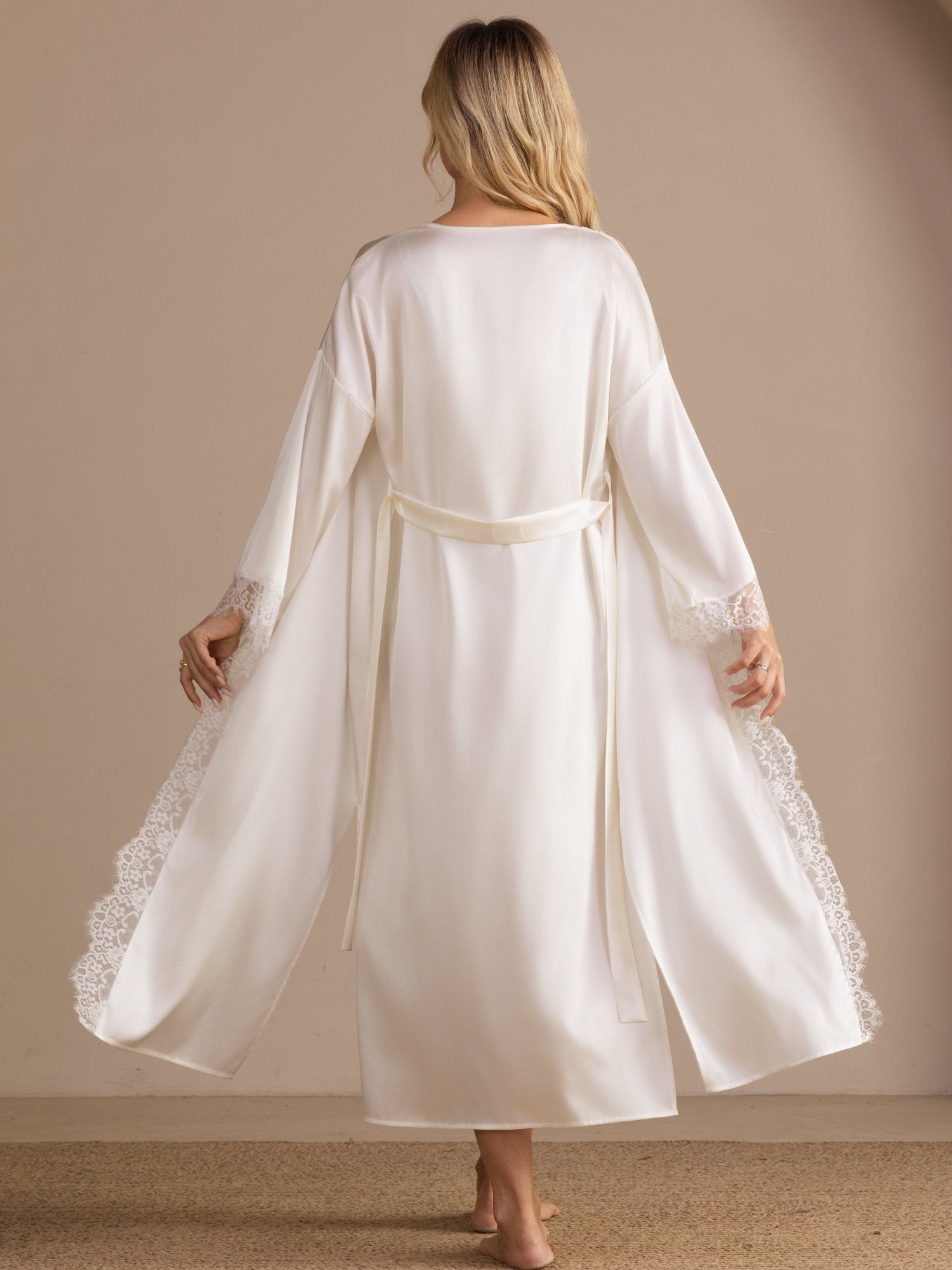 [Blanco] SilkSilky-ES 3/4 Sleeve Womens Robe 002