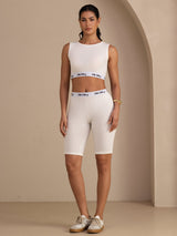 [Blanco] SilkSilky-ES Sleeveless Crew Neck Women's Outfit Sets 006