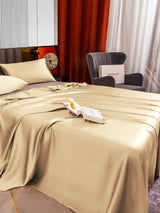 [Beige] SilkSilky-ES 22Momme Juego de ropa de cama 004