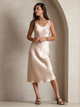 [Champán] SilkSilky-ES Sleeveless Vestido 004